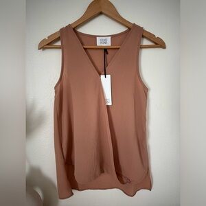Olive And Oak XS Faux Wrap Sleeveless Blouse